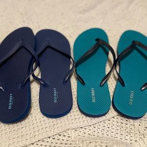 Navy & Teal Old Navy Flip Flips